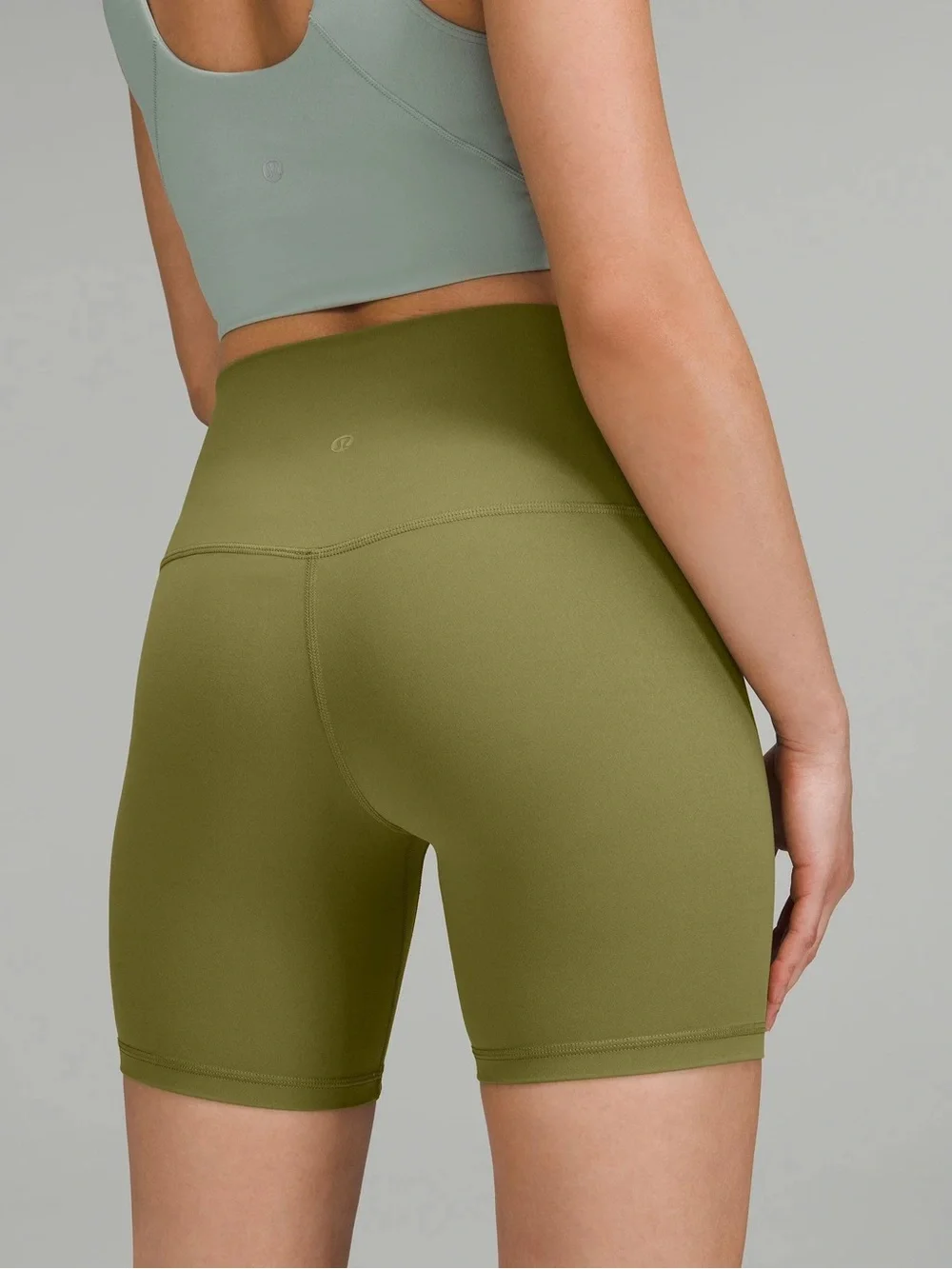 Lululemon Align High Rise 6” Olive Green Active Bike Shorts
